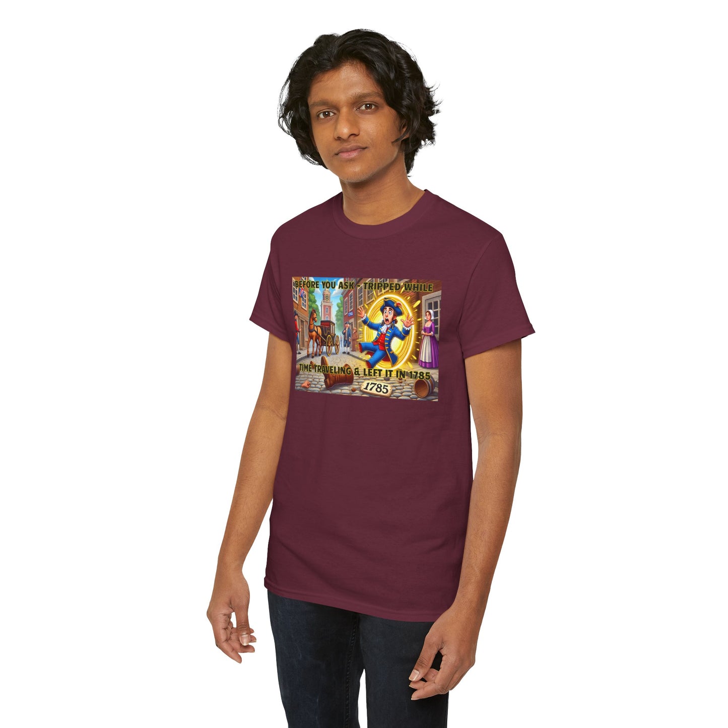 Amputee Funny Time Travel Excuse  - Unisex Heavy Cotton Tee