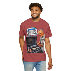 Grill Master Grandpa Funny BBQ T-Shirt — "Whoops! Pretending to Grill for a Photo" Graphic Tee