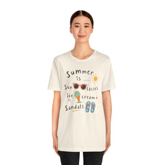 Summer Is — Graphic Tee (Sunglasses, Ice Cream & Sandals)