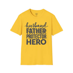 Husband Father Protector Hero Unisex Softstyle T-Shirt