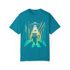 Raccoon UFO Funny Comfort Colors Graphic T-Shirt