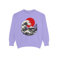 Japanese Wave and Red Sun Comfort Colors Sweatshirt
