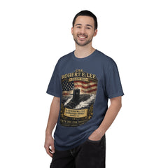 USS Robert E Lee SSBN 601 Submarine T-Shirt with a quote from its namesake