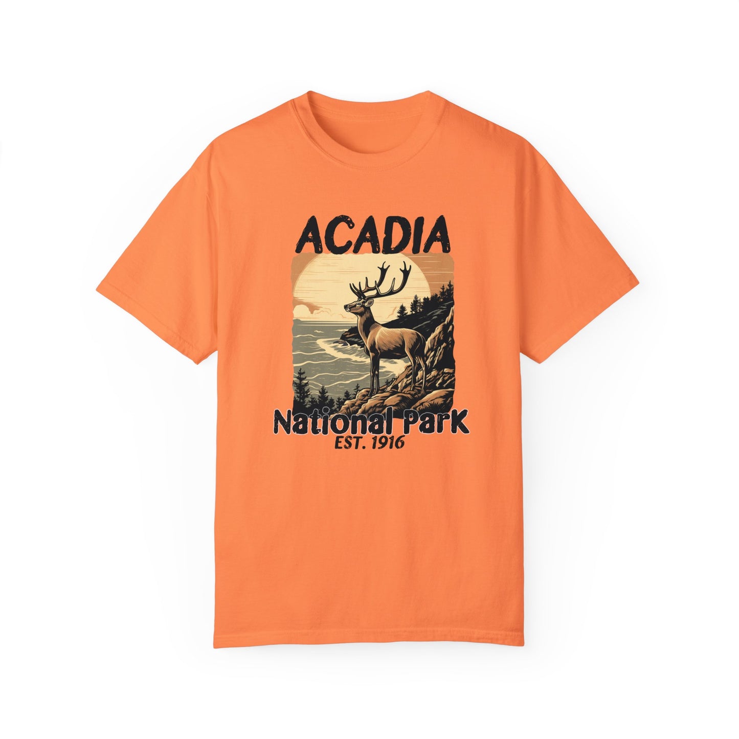 Arcadia National Park Graphic, Comfort Colors Soft Relaxed Fit Unisex Garment-Dyed T-shirt