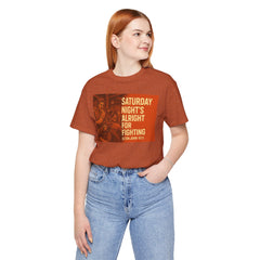 Music Inspired Unisex Tee - Saturday Nights All Right For Fighting Graphic