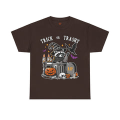 Halloween Trick Or Trashy Raccoon! Graphic Unisex Heavy Cotton Tee