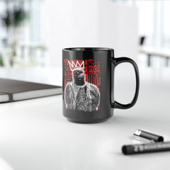 Hip Hop Crowned Rapper Graphic - Black Mug (11oz, 15oz)