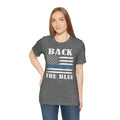 BACK THE BLUE Flag, Graphic Unisex Short Sleeve Tee