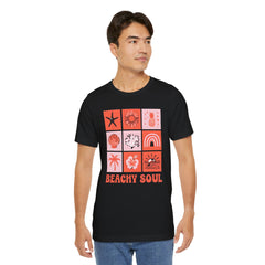 Beachy Soul Unisex Jersey Tee - Perfect Summer Vibes, Casual Wear, Gift for Beach Lovers, Vacation Outfit, Relaxed Style