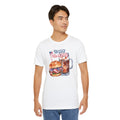 Happy 4th Of July Burger and Mug Graphic, Unisex Jersey Short Sleeve Tee