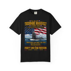 USS Theodore Roosevelt SSBN-600 T-Shirt – "Speak Softly and Carry a Big Stick" Patriotic Submarine Tee