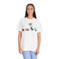 Dinosaur UFO Retro Unisex Garment-Dyed T-shirt