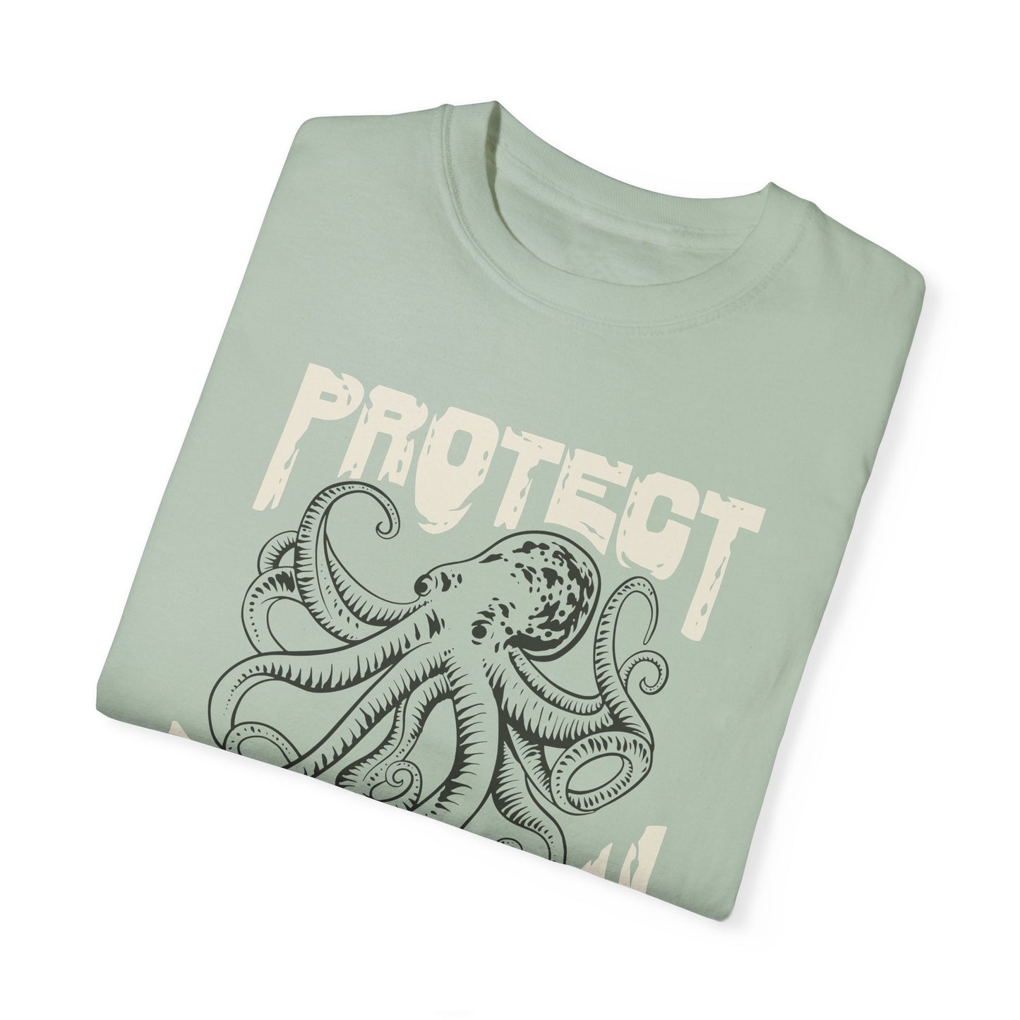 Octopus, Protect Our Ocean -  Graphic Unisex Garment-Dyed T-shirt