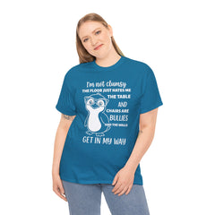 Clumsy Funny Penguin Graphic Tee | Unisex Heavy Cotton Tee | Great Gift for Animal Lovers, Birthdays, Casual Wear, Humorous Gifts, Everyday Style