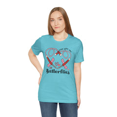 Phlebotomist Heart Butterflies Tee