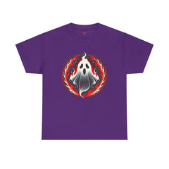 Fiery Fire Ghost - Graphic Unisex Heavy Cotton Tee