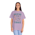 Whales and Dolphins, Ocean Vibes -  Graphic Unisex Garment-Dyed T-shirt