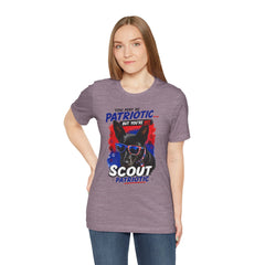 Personalized With Your Dogs Image and Name Patriotic Unisex Jersey Short Sleeve Tee