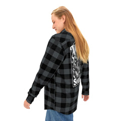 Wild Sound Wolf Guitarist Graphic - Unisex Flannel Shirt