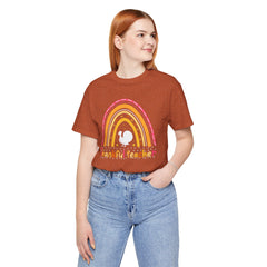 Thankful Teacher T‑Shirt – Retro Rainbow Turkey Teacher Appreciation Tee