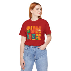 Summer Graphic Tee — Colorful Tropical "SUMMER" Typography T-Shirt