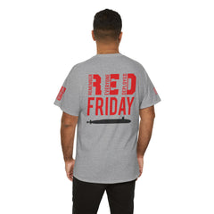 SUBMARINER RED Friday T Shirt with Fouled Anchor, American Flag, FBM / Boomer Silhouette. Remember Everyone Deployed, Dolphins