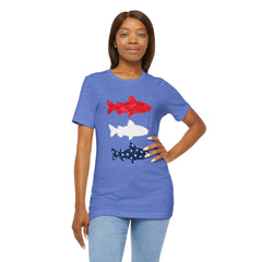 Patriotic Trout T-Shirt — Red White & Blue Fish Tee