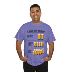 T-Shirt -  "A" School Math for Sailors Funny Beer Graphic Tee