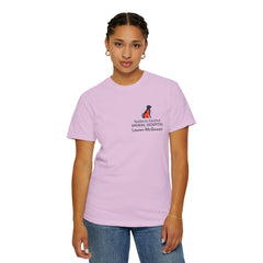 Lauren McGowan Front Logo Back Graphic Baldwin Harbor Animal Hospital "Who Let the Dogs Out?" Tee