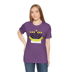 Hanukkah Menorah - Unisex Jersey Short Sleeve Tee