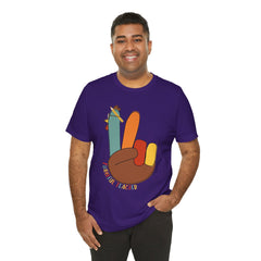 Thankful Teacher T‑Shirt – Hand Turkey Teacher Appreciation Tee