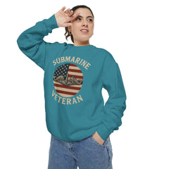Vintage Submarine Veteran Sweatshirt, Unisex Crewneck, Comfortable Casual Wear, Perfect Gift for Veterans, Military Appreciation