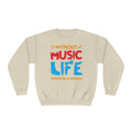 Without Music Life Would Be A Mistake - Unisex NuBlend® Crewneck Sweatshirt / Christmas Gift, Gift for him, Gift for her, Music Lover