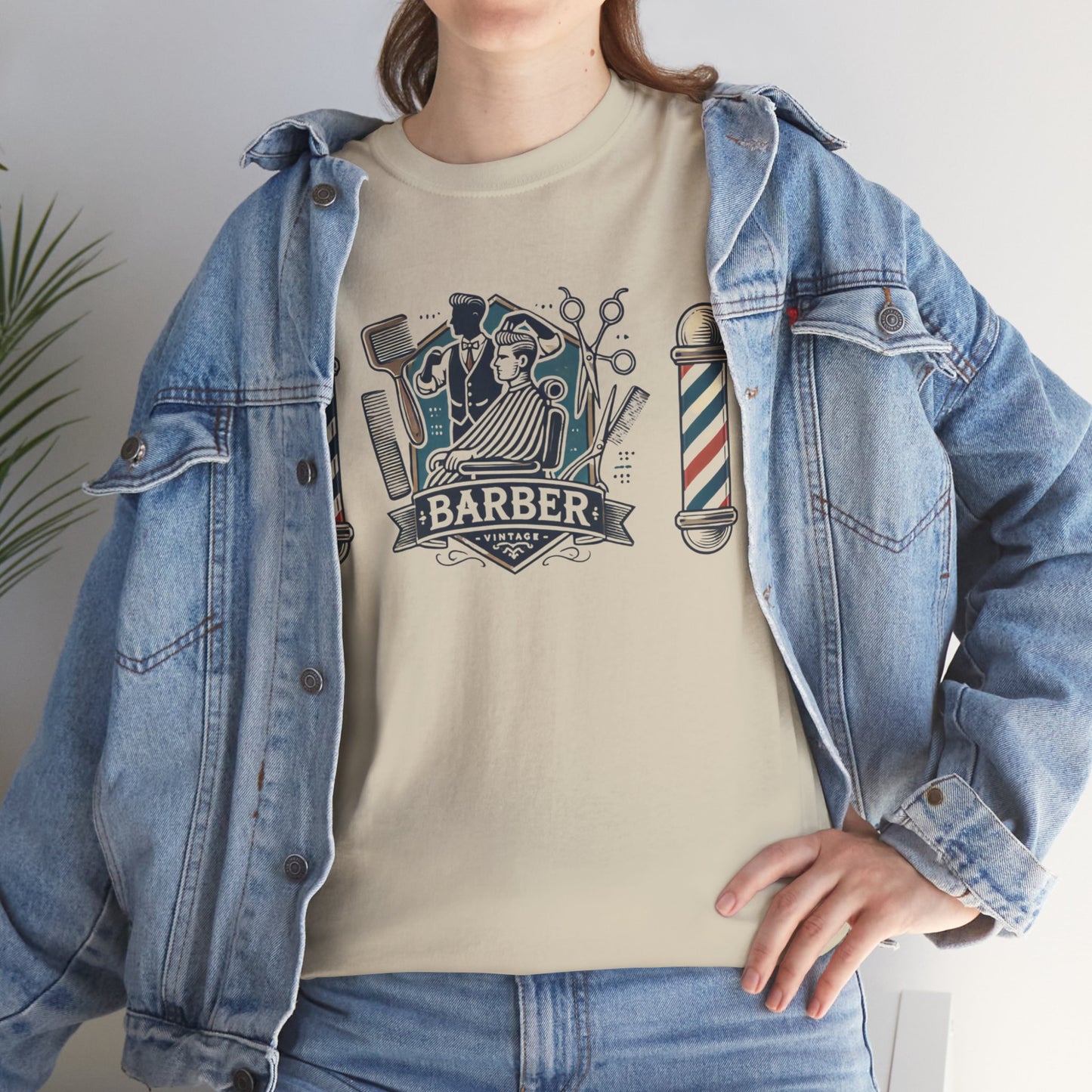 Vintage Barber - Graphic Unisex Heavy Cotton Tee