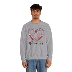 You Give Me Butterflies - Unisex Heavy Blend™ Crewneck Sweatshirt