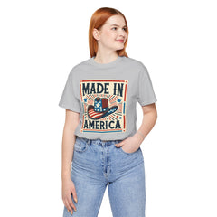 Made In America Cowboy Hat Graphic, Unisex Jersey Short Sleeve Tee