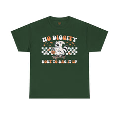 No Diggity Halloween Raccoon! Graphic Unisex Heavy Cotton Tee
