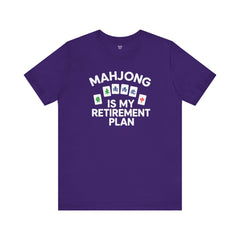 Mahjong Retirement Plan Tee, Fun Unisex T-Shirt for Game Lovers, Perfect Gift for Retirees, Mahjong Enthusiasts, Casual Wear