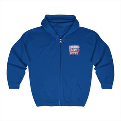 Teach Love Inspire Hoodie - Cozy Unisex Zip-Up Sweatshirt for Educators and Motivators