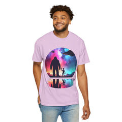 Bigfoot & Alien Nightscape T-Shirt — Sasquatch UFO Graphic Tee