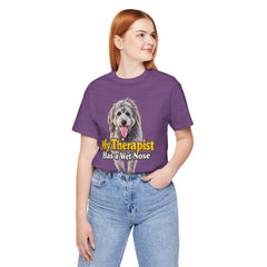 My Therapist Has A Wet Nose Personalized with your dog(s) image T-Shirt