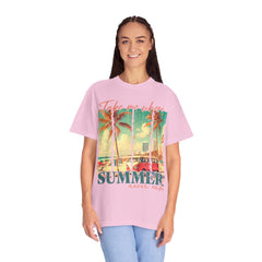 Summer Vibes Graphic T-Shirt - "Take Me Where Summer Never Ends"