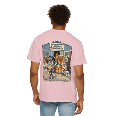 Front Logo Back Graphic Baldwin Harbor Animal Hospital "Who Let the Dogs Out?" Graphic Tee