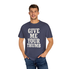 Two And A Half Men Inspired Graphic T-Shirt - Give Me Your Thumb Vintage Tee
