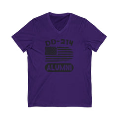 DD 214 Alumni Unisex Jersey Short Sleeve V-Neck Tee