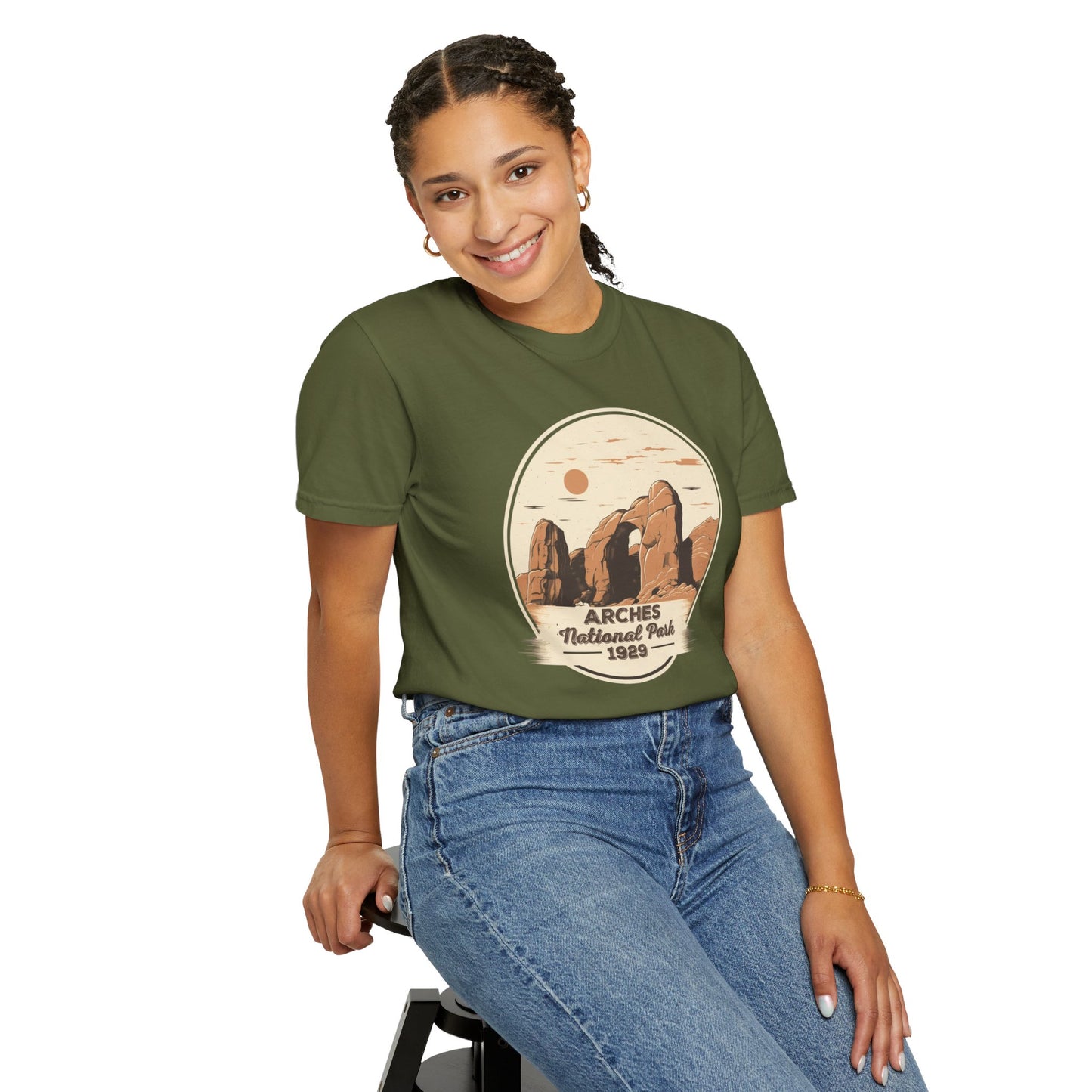 Arches National Park Graphic, Comfort Colors Soft Relaxed Fit Unisex Garment-Dyed T-shirt