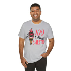 100 Days of School Unisex Tee | Elementary School, Ice Cream, Teacher Apparel