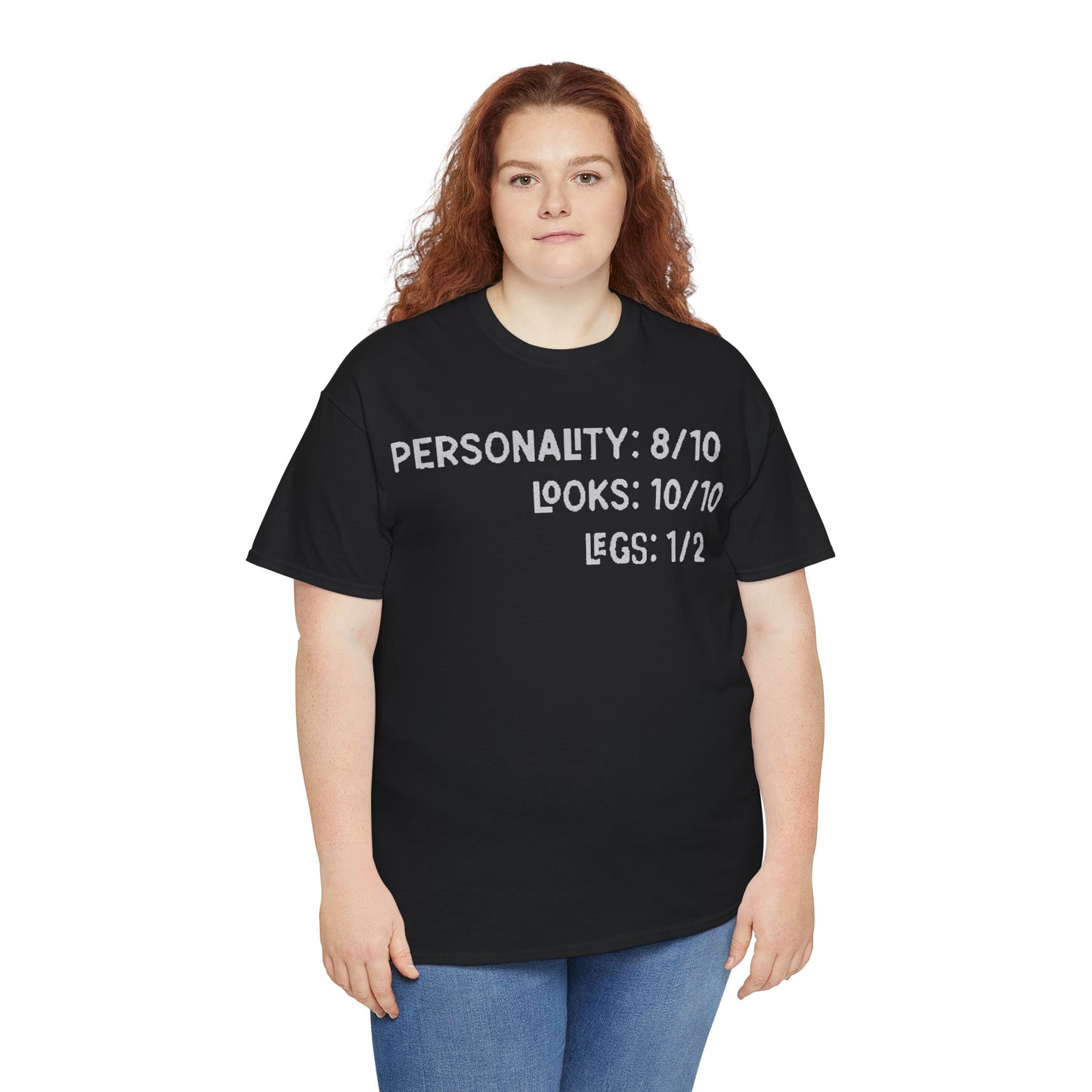 Personality, Looks, Fingers Count - Unisex Heavy Cotton Tee / Prosthetic Humor / One Leg / One Arm / Missing Fingers