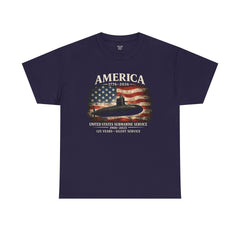 America 250th Submarine 125th Flag T-Shirt — Vintage USA Military Tee