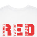 SUBMARINER RED Friday T Shirt with Fouled Anchor, American Flag, FBM / Boomer Silhouette. Remember Everyone Deployed, Dolphins